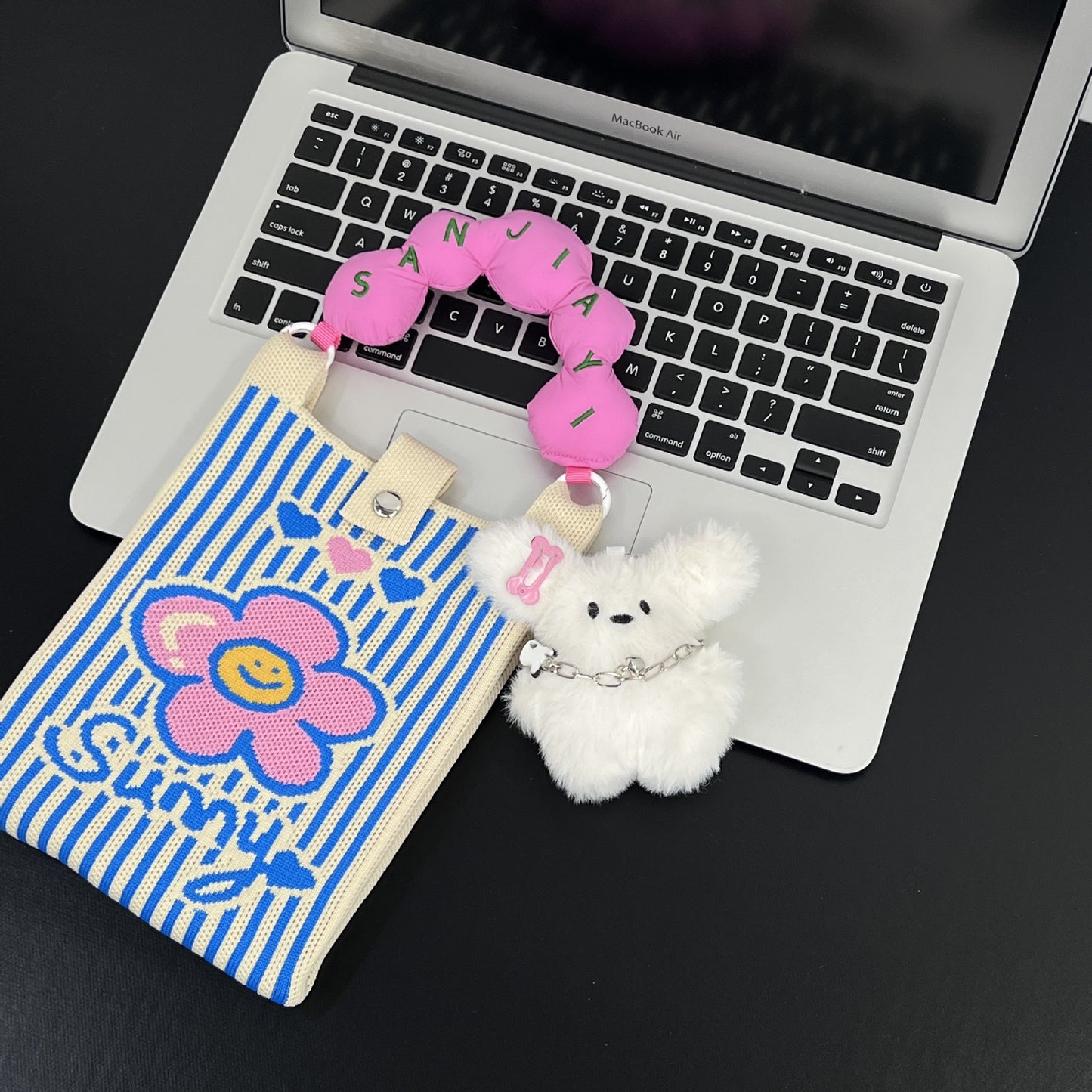 Cute Candy Color Phone Bag Korean Version Mini Knitted Bag Design Handheld Multi-use Cartoon Versatile Storage Bag Wholesale