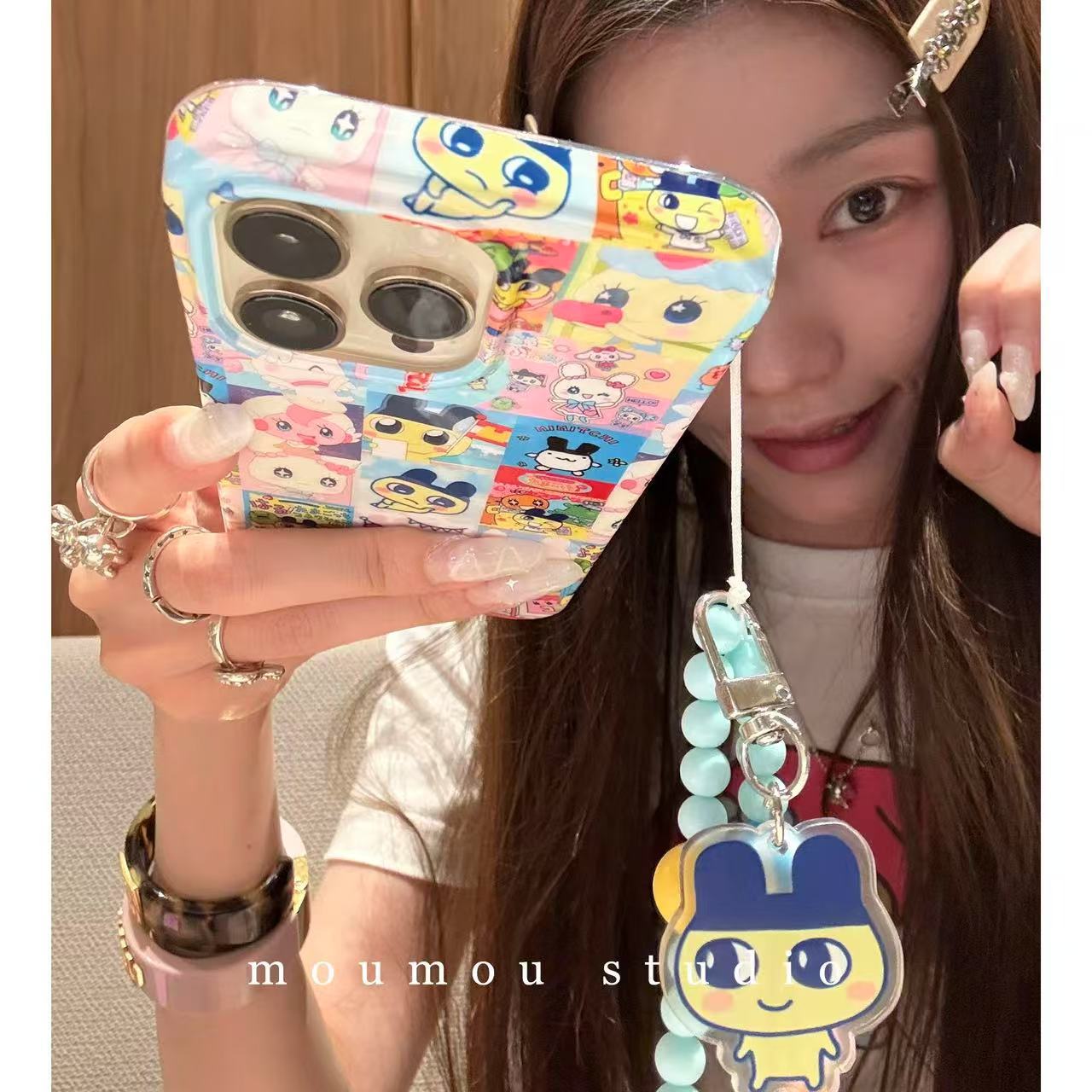 3D Tamagotchi Sweetheart Jima Meiji Compatible with iPhone 16 Apple 15 Pro Max/14/13 Phone Case