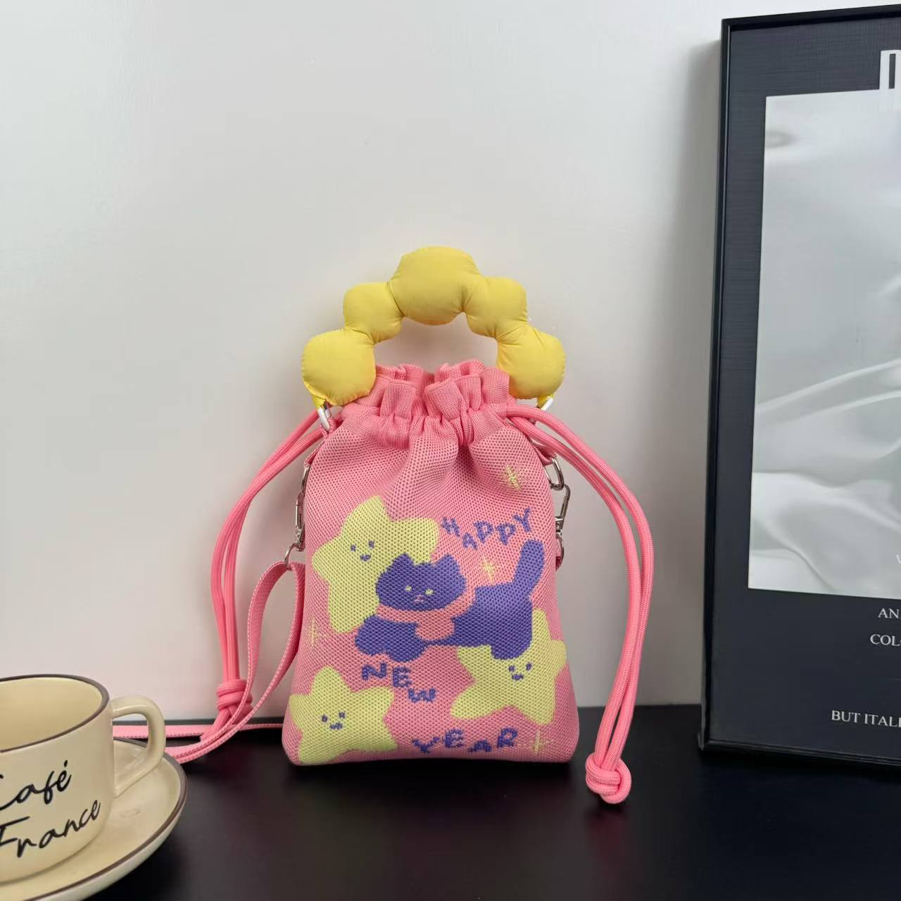Advanced Sense Ins New Phone Bag Cute Cartoon Knitted Bag Niche Design Trendy Shoulder Crossbody Shoulder Bag