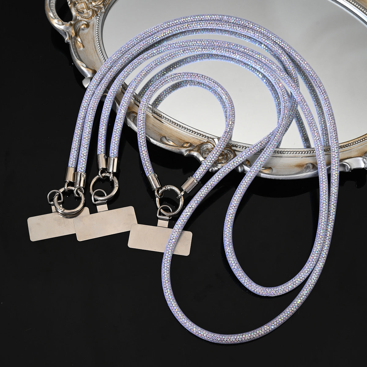 Phone Lanyard Full Diamond Wrist National Style Niche Net Bag Shiny Diamond Lanyard Travel Crossbody Shoulder Neck Phone Chain for Women