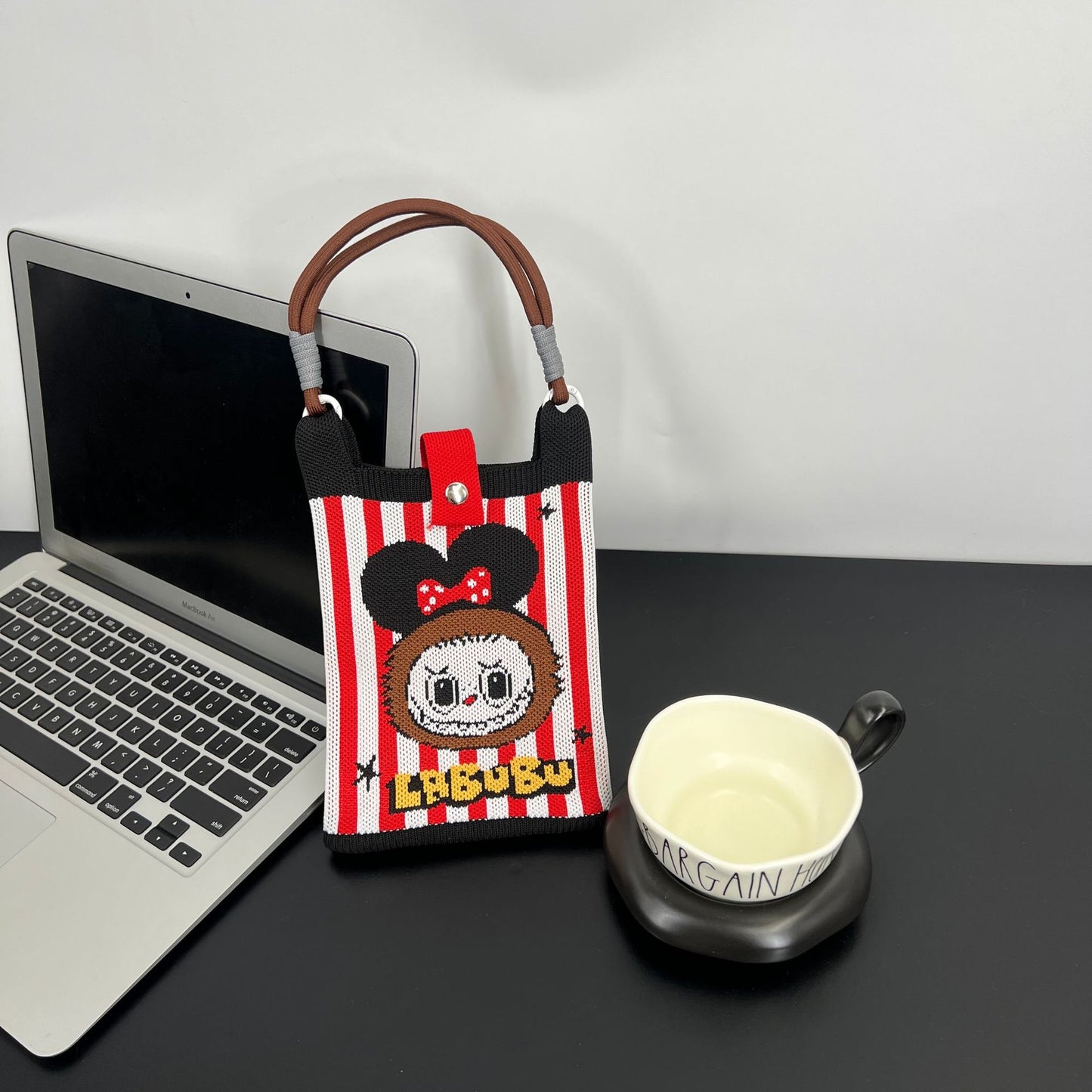 Cute Candy Color Phone Bag Korean Version Mini Knitted Bag Design Handheld Multi-use Cartoon Versatile Storage Bag Wholesale
