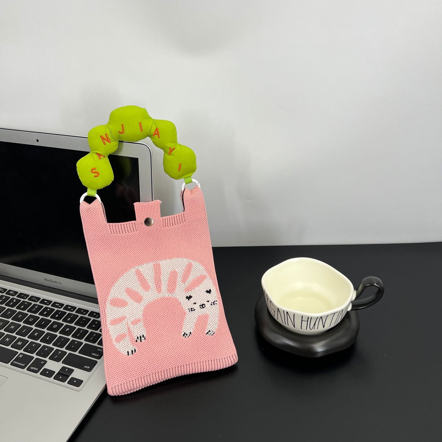 Cute Candy Color Phone Bag Korean Version Mini Knitted Bag Design Handheld Multi-use Cartoon Versatile Storage Bag Wholesale