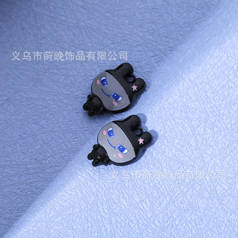 Zinc Alloy Painted Cute Cartoon Tamagotchi Pendant diy Mobile Phone Chain Keychain Bracelet Jewelry Accessories
