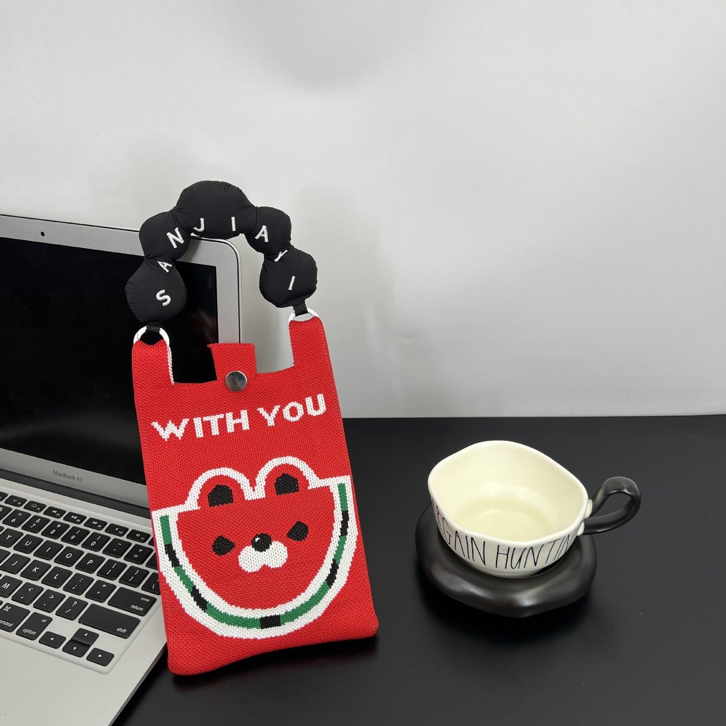 Cute Candy Color Phone Bag Korean Version Mini Knitted Bag Design Handheld Multi-use Cartoon Versatile Storage Bag Wholesale
