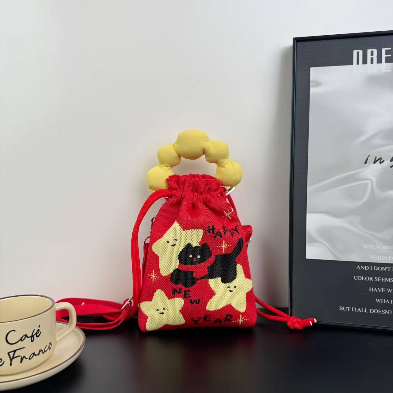 Advanced Sense Ins New Phone Bag Cute Cartoon Knitted Bag Niche Design Trendy Shoulder Crossbody Shoulder Bag