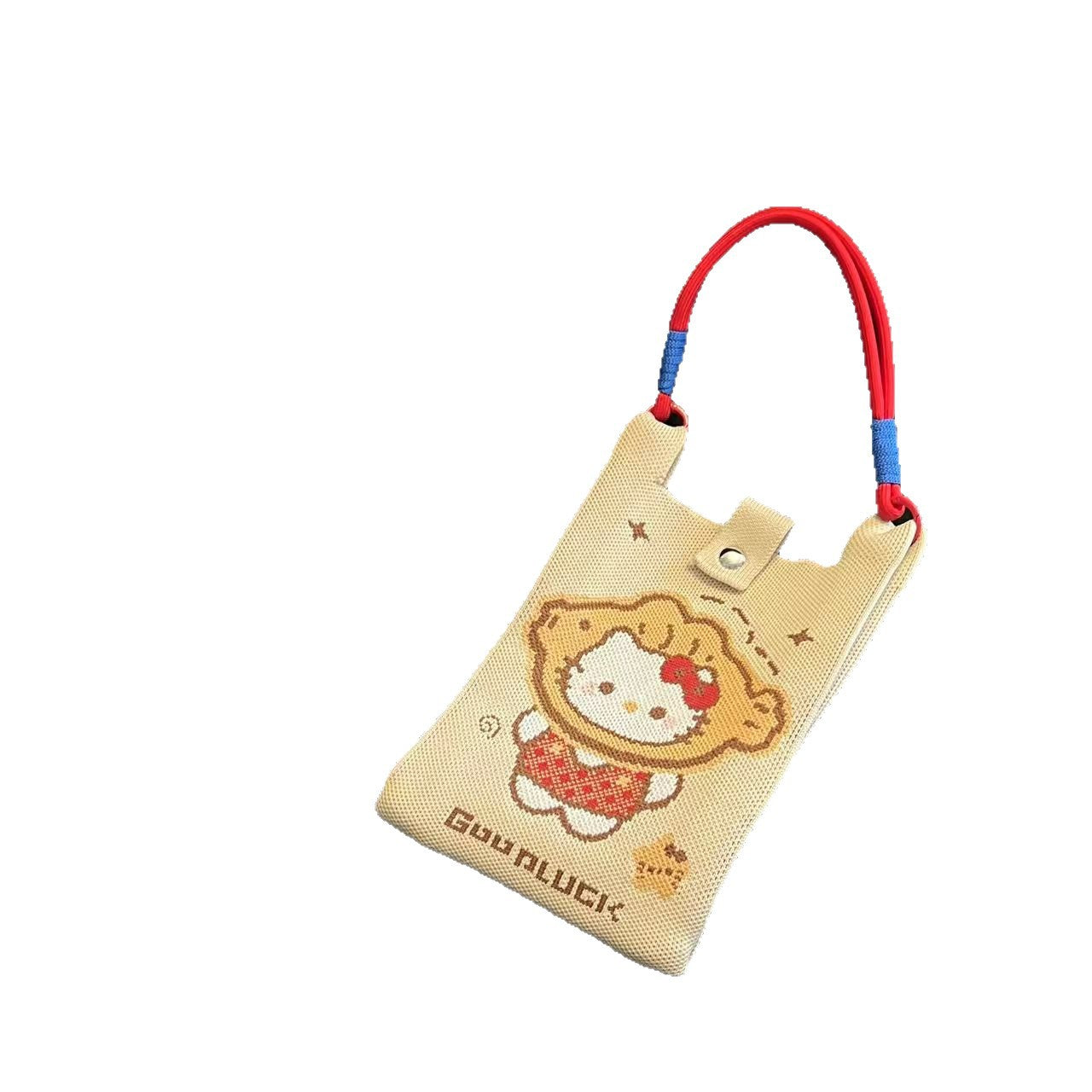 Cute Candy Color Phone Bag Korean Version Mini Knitted Bag Design Handheld Multi-use Cartoon Versatile Storage Bag Wholesale