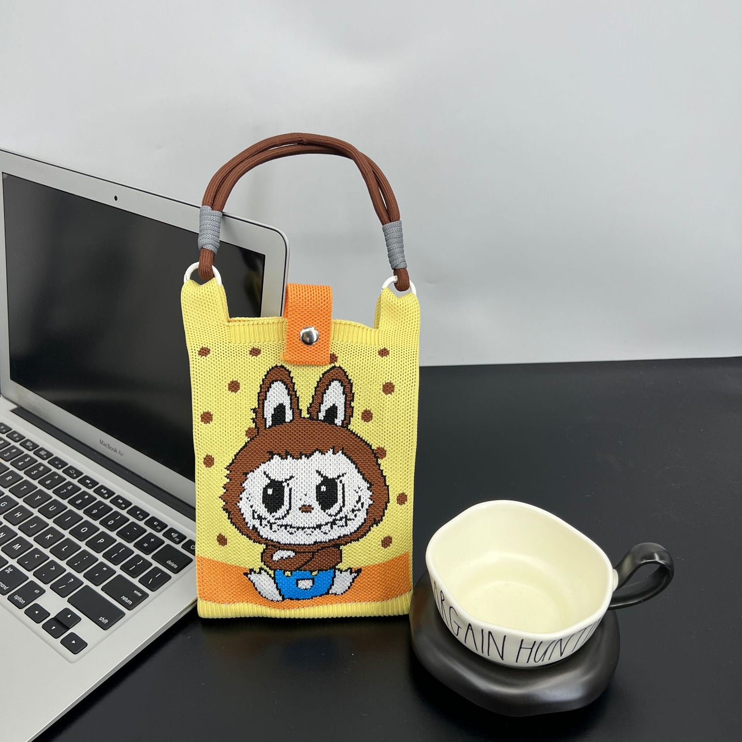 Cute Candy Color Phone Bag Korean Version Mini Knitted Bag Design Handheld Multi-use Cartoon Versatile Storage Bag Wholesale