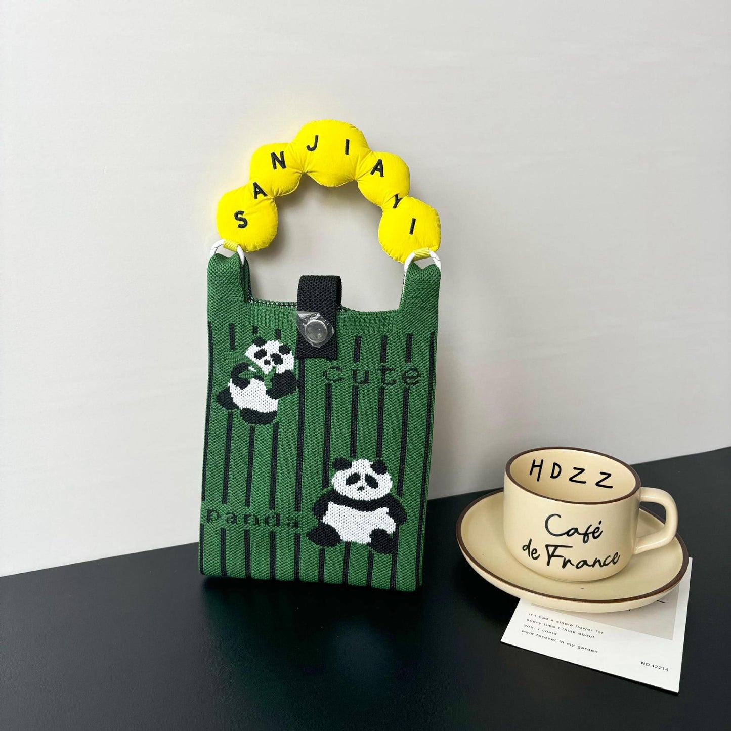 Advanced Sense Ins New Phone Bag Cute Cartoon Knitted Bag Niche Design Trendy Shoulder Crossbody Shoulder Bag