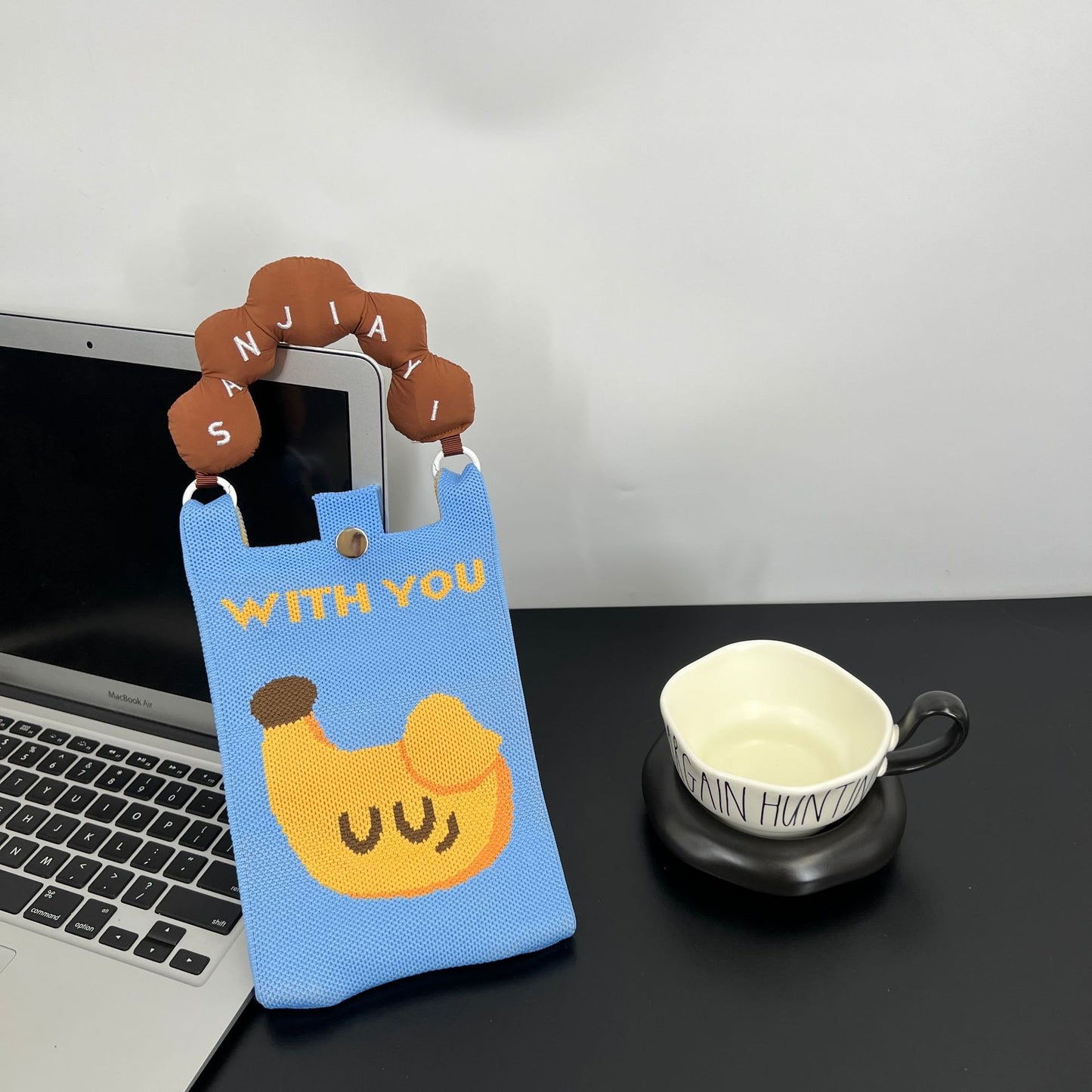 Cute Candy Color Phone Bag Korean Version Mini Knitted Bag Design Handheld Multi-use Cartoon Versatile Storage Bag Wholesale