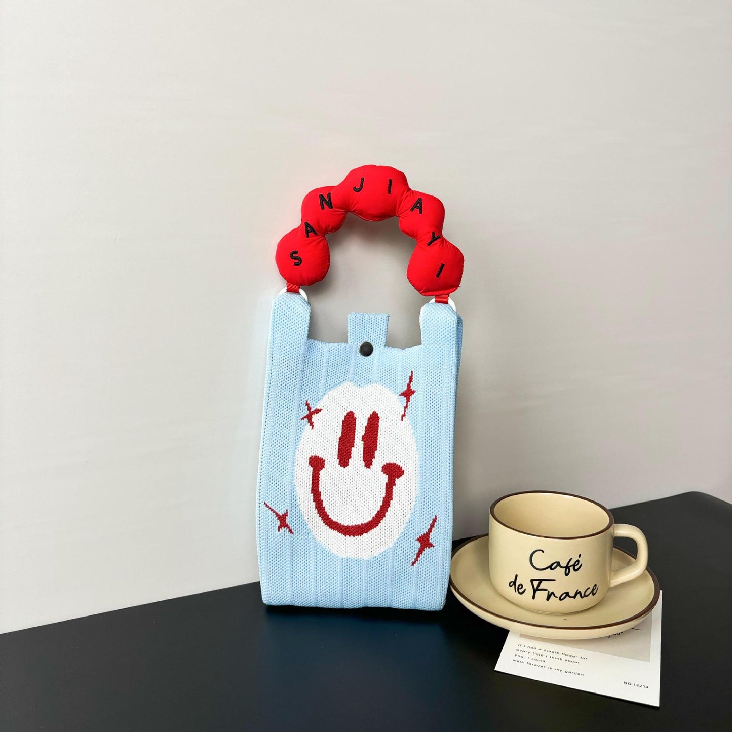 Advanced Sense Ins New Phone Bag Cute Cartoon Knitted Bag Niche Design Trendy Shoulder Crossbody Shoulder Bag