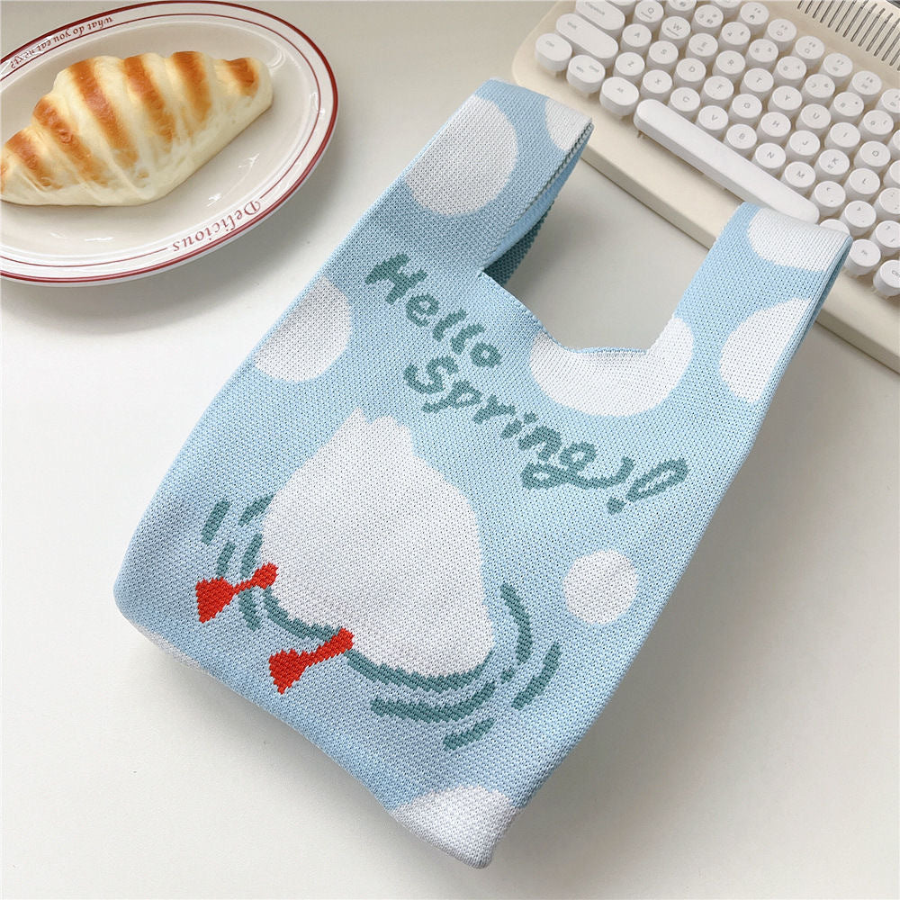 Crossbody Bag Small Bag for Women Versatile Original Spring and Autumn New Niche Knitted Handbag Gift Bag Handheld Vest Bag