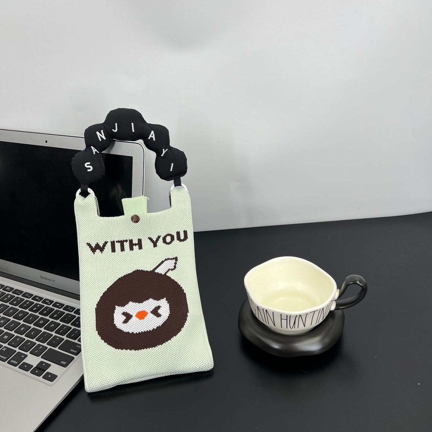 Cute Candy Color Phone Bag Korean Version Mini Knitted Bag Design Handheld Multi-use Cartoon Versatile Storage Bag Wholesale