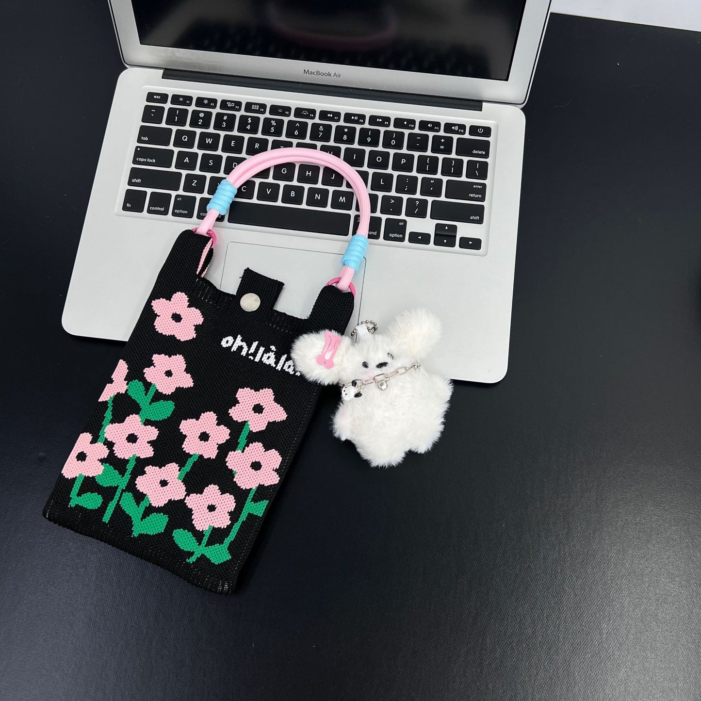 Cute Candy Color Phone Bag Korean Version Mini Knitted Bag Design Handheld Multi-use Cartoon Versatile Storage Bag Wholesale