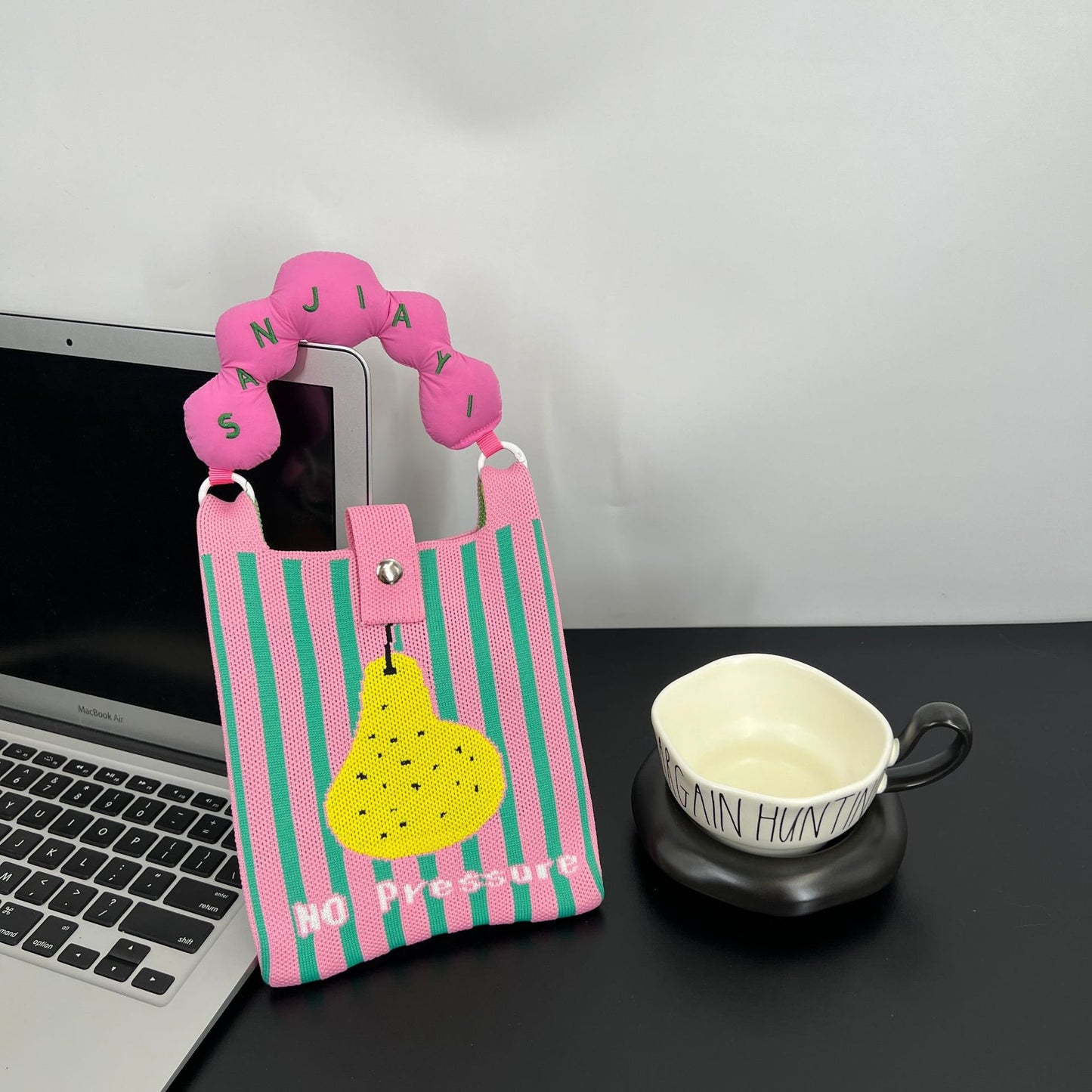 Cute Candy Color Phone Bag Korean Version Mini Knitted Bag Design Handheld Multi-use Cartoon Versatile Storage Bag Wholesale