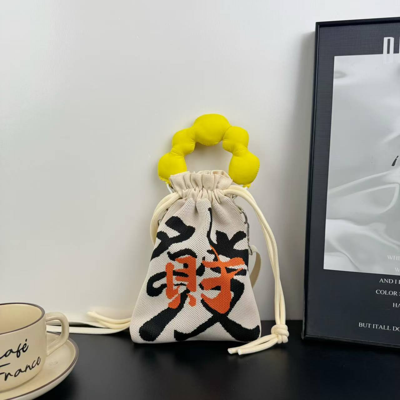 Advanced Sense Ins New Phone Bag Cute Cartoon Knitted Bag Niche Design Trendy Shoulder Crossbody Shoulder Bag