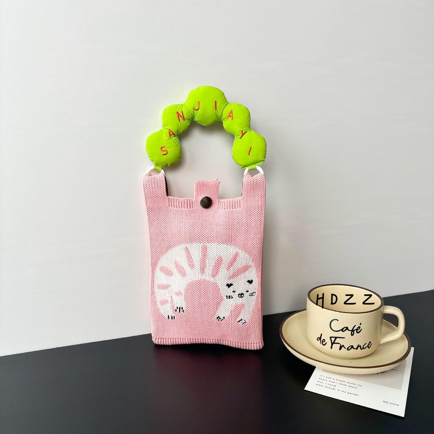 Advanced Sense Ins New Phone Bag Cute Cartoon Knitted Bag Niche Design Trendy Shoulder Crossbody Shoulder Bag