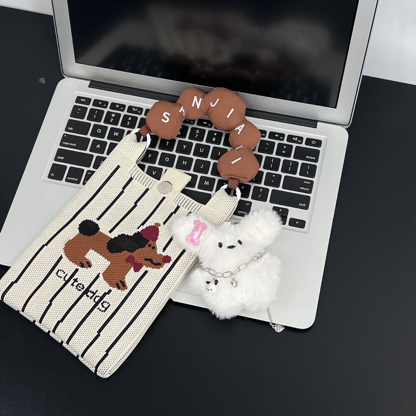 Cute Candy Color Phone Bag Korean Version Mini Knitted Bag Design Handheld Multi-use Cartoon Versatile Storage Bag Wholesale