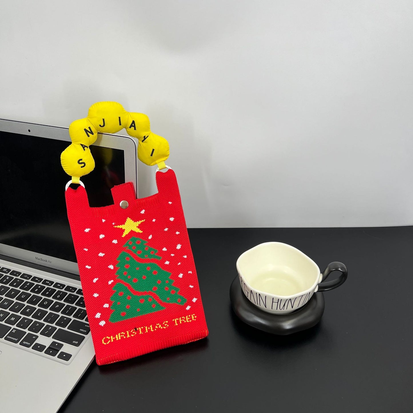 Cute Candy Color Phone Bag Korean Version Mini Knitted Bag Design Handheld Multi-use Cartoon Versatile Storage Bag Wholesale