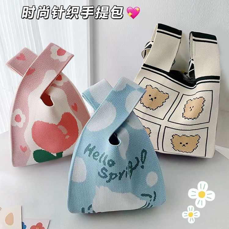 Crossbody Bag Small Bag for Women Versatile Original Spring and Autumn New Niche Knitted Handbag Gift Bag Handheld Vest Bag