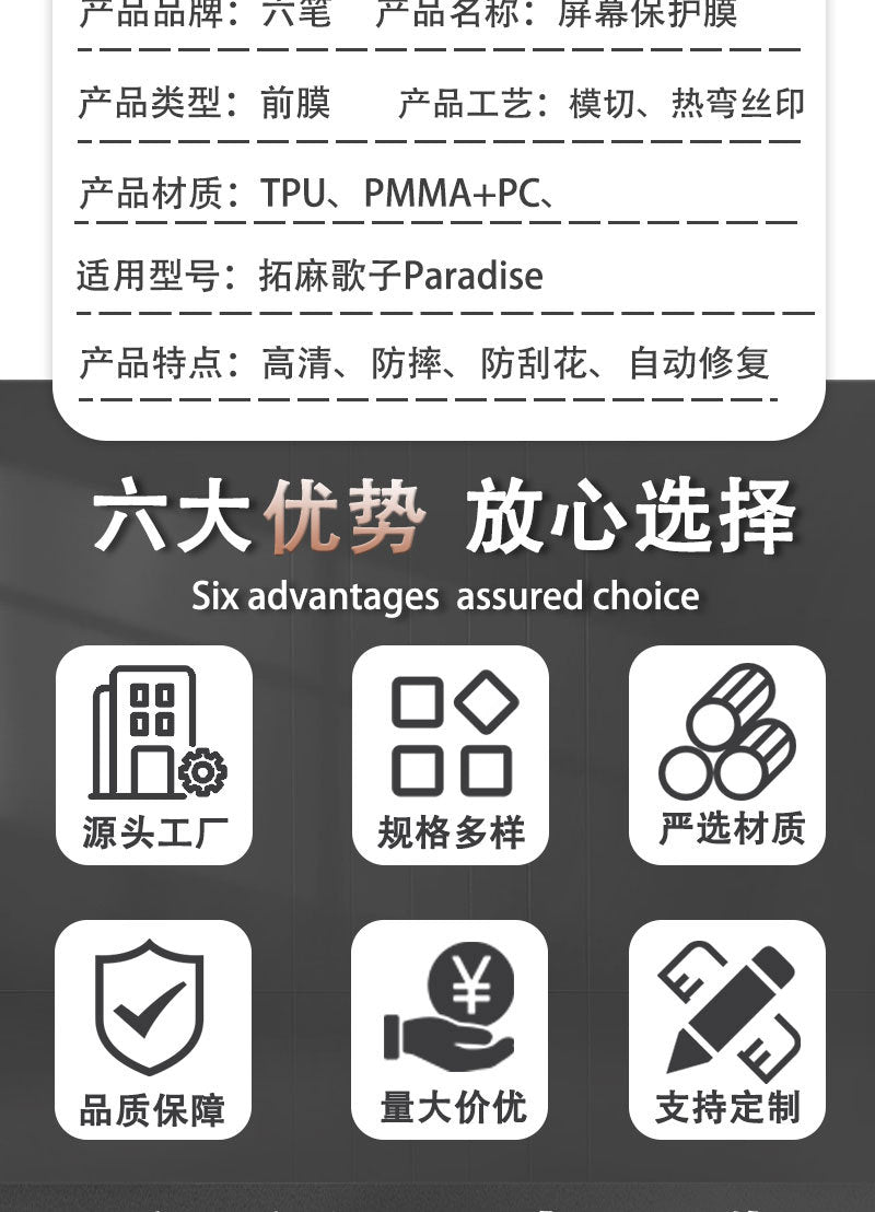 Compatible with Tamagotchi Tamagotchi ParadiseTPU Hydraulic Film High Definition Anti Scratch Button Protective Film