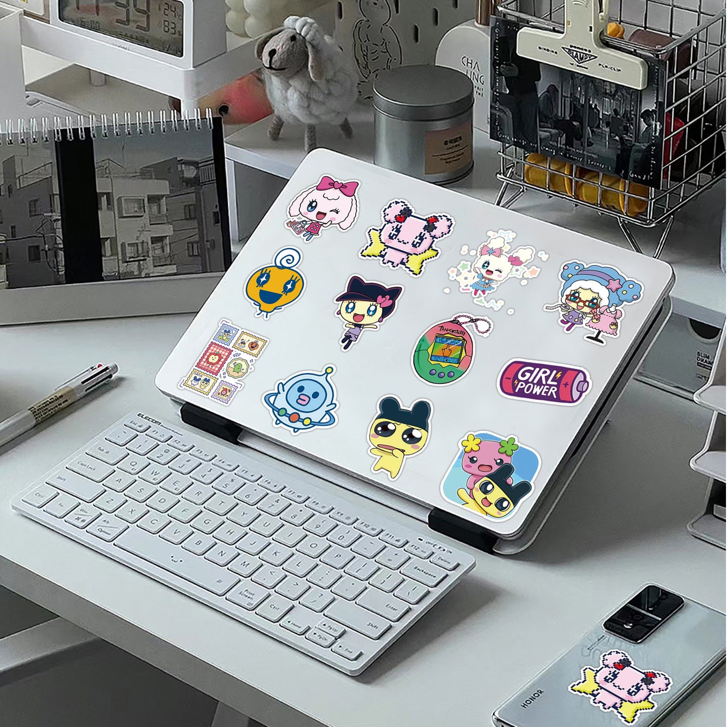 50 Tamagotchi Stickers Classic Game Console Cute Patterns Stickers for Luggage and Planner Decoration