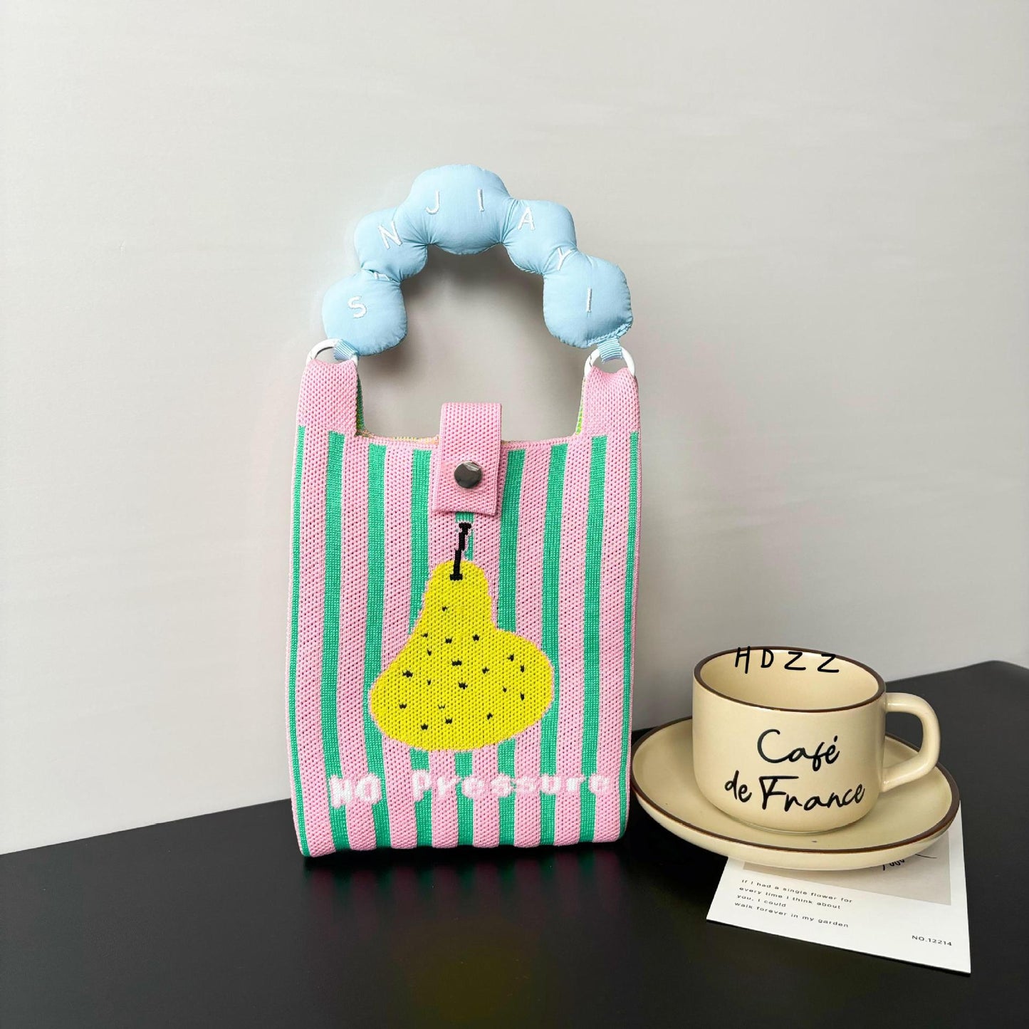 Advanced Sense Ins New Phone Bag Cute Cartoon Knitted Bag Niche Design Trendy Shoulder Crossbody Shoulder Bag