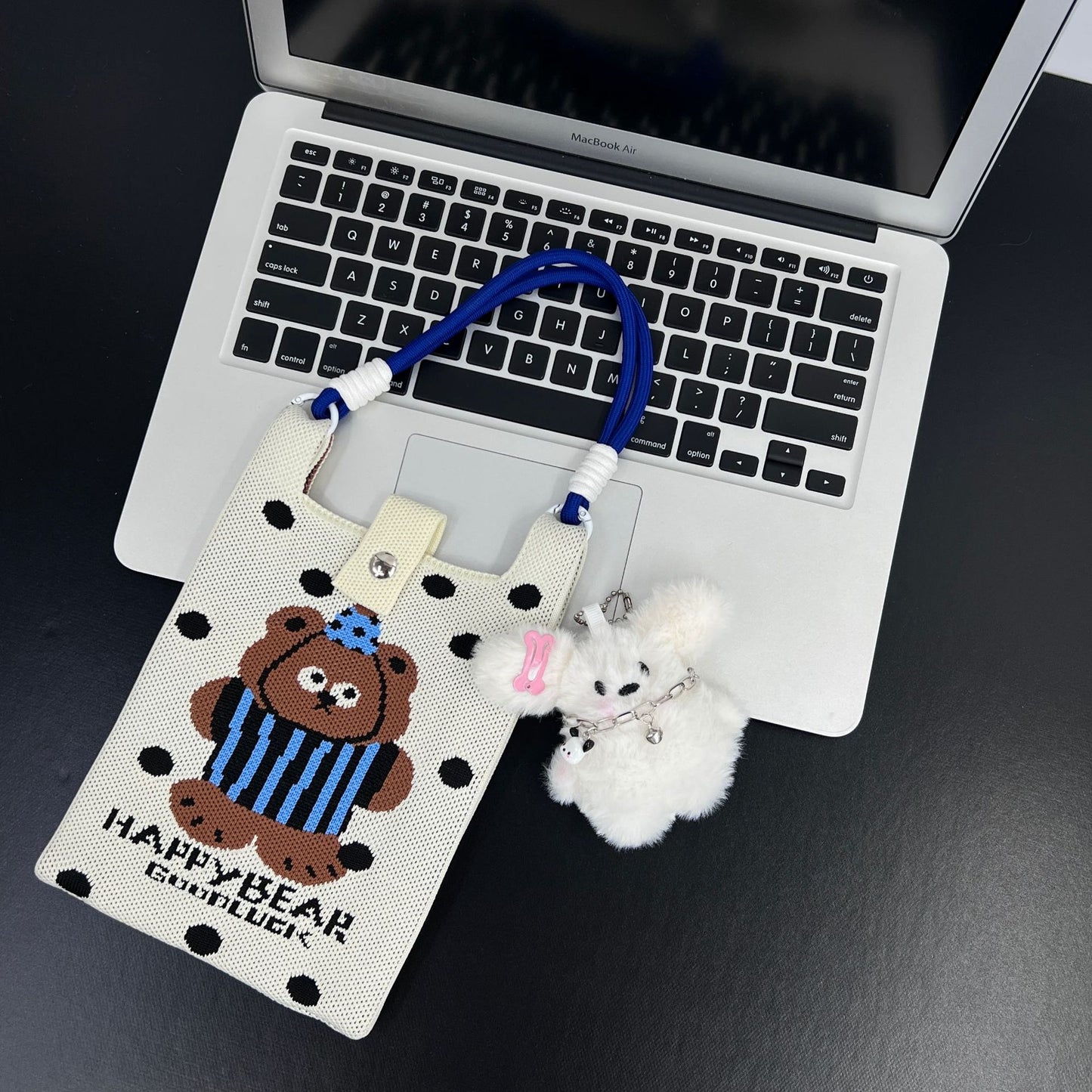 Cute Candy Color Phone Bag Korean Version Mini Knitted Bag Design Handheld Multi-use Cartoon Versatile Storage Bag Wholesale
