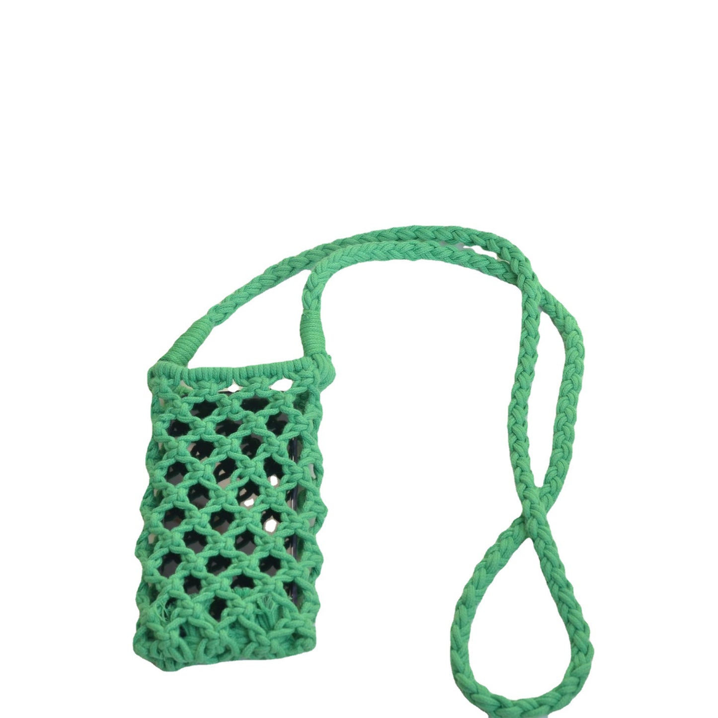 Korean Style Cotton Thread Woven Hollow Mini Mobile Phone Bag fashion Diagonal Cross Bag Personality Colorful Versatile ins Wholesale of the same style