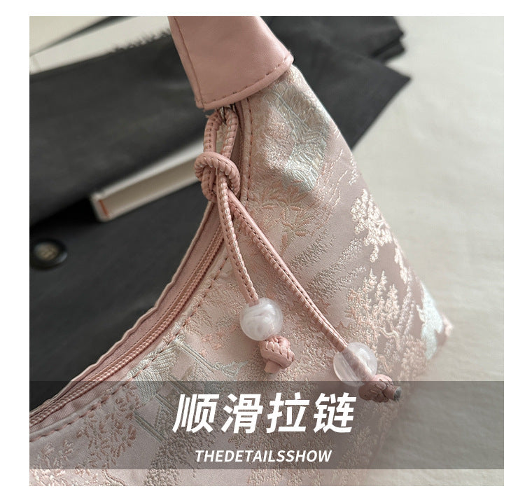 New Chinese Style Chinese Style Embroidery Bag for Women2025New Summer Commuting Crossbody Bag Niche Ancient Style Handheld Bucket Bag