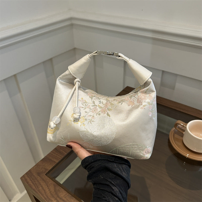 New Chinese Style Chinese Style Embroidery Bag for Women2025New Summer Commuting Crossbody Bag Niche Ancient Style Handheld Bucket Bag