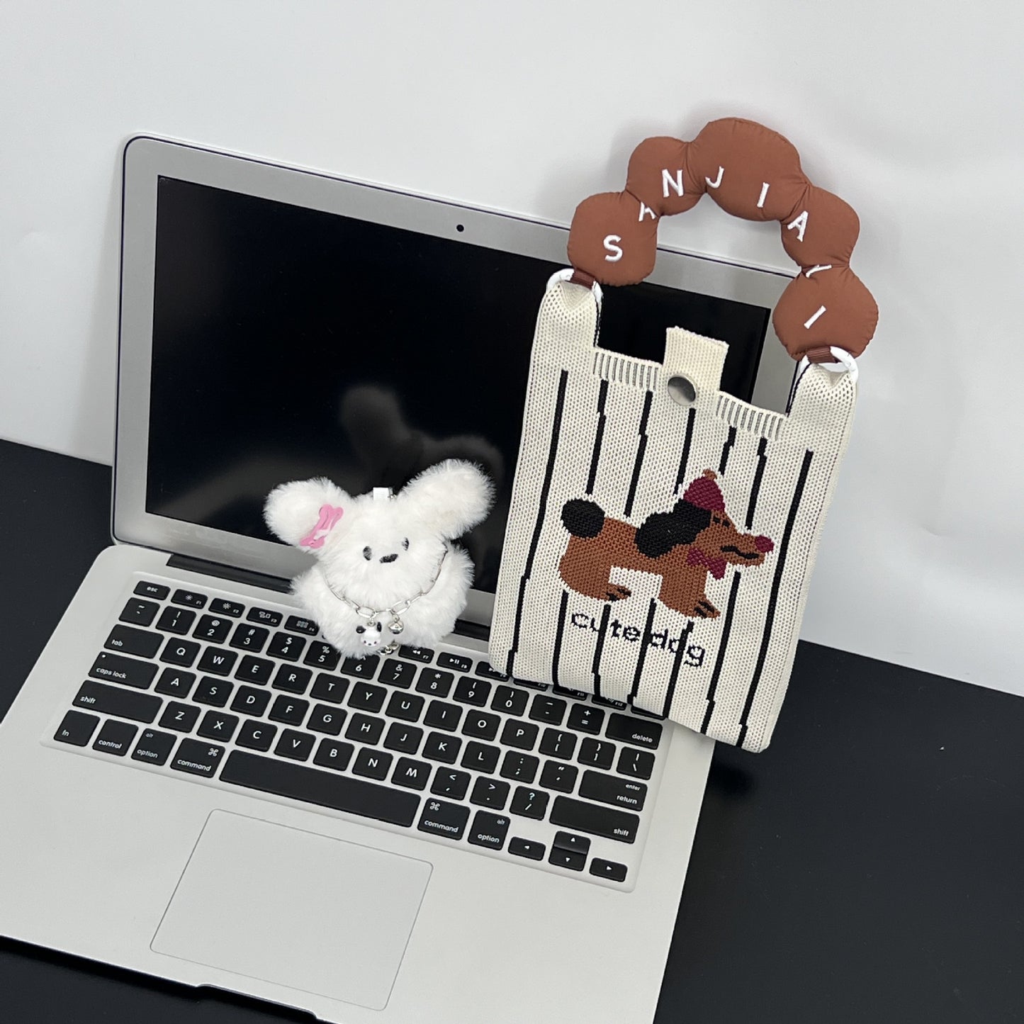Cute Candy Color Phone Bag Korean Version Mini Knitted Bag Design Handheld Multi-use Cartoon Versatile Storage Bag Wholesale