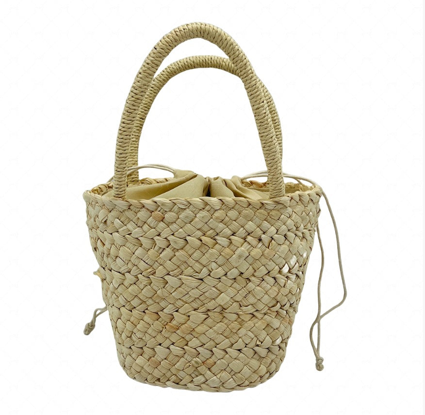 Original diy Handmade Seaside Vacation Letter Straw Bag Handheld Shoulder Paper Rope Women's Bag Straw Bag