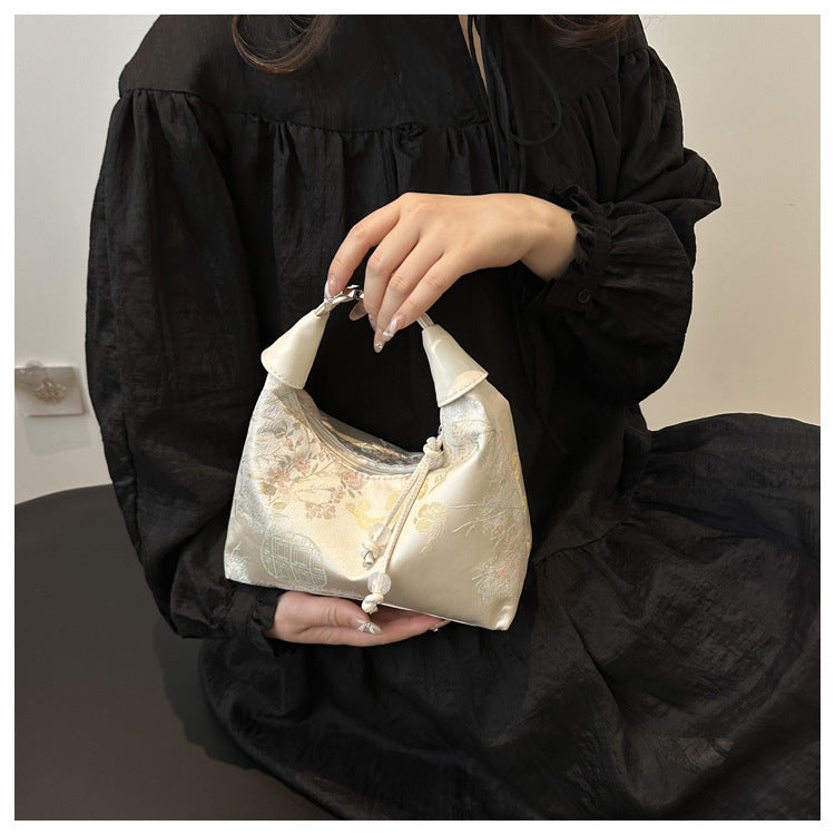 New Chinese Style Chinese Style Embroidery Bag for Women2025New Summer Commuting Crossbody Bag Niche Ancient Style Handheld Bucket Bag