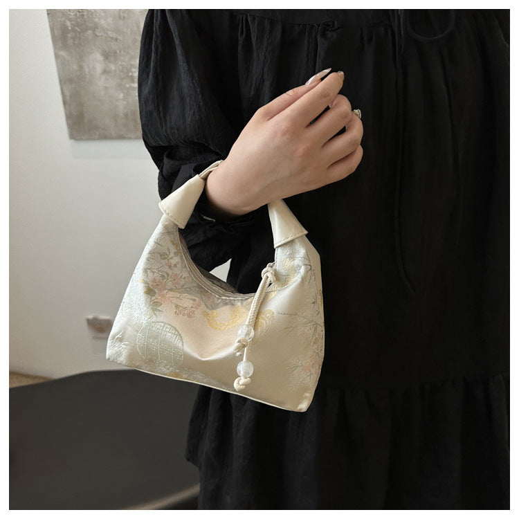 New Chinese Style Chinese Style Embroidery Bag for Women2025New Summer Commuting Crossbody Bag Niche Ancient Style Handheld Bucket Bag