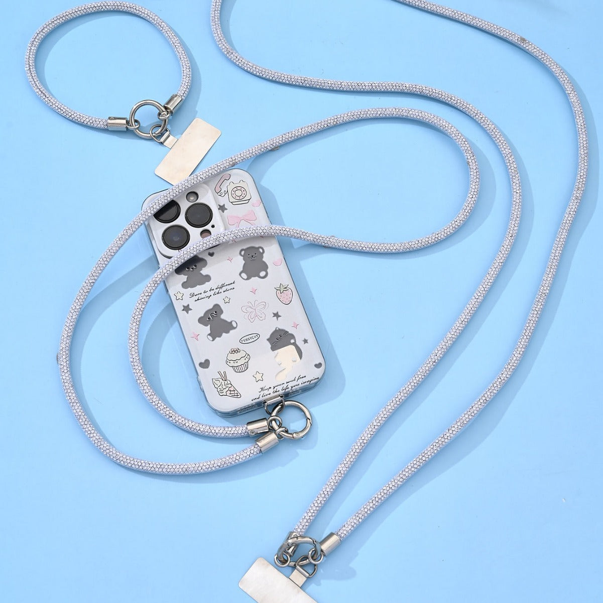 Phone Lanyard Full Diamond Wrist National Style Niche Net Bag Shiny Diamond Lanyard Travel Crossbody Shoulder Neck Phone Chain for Women