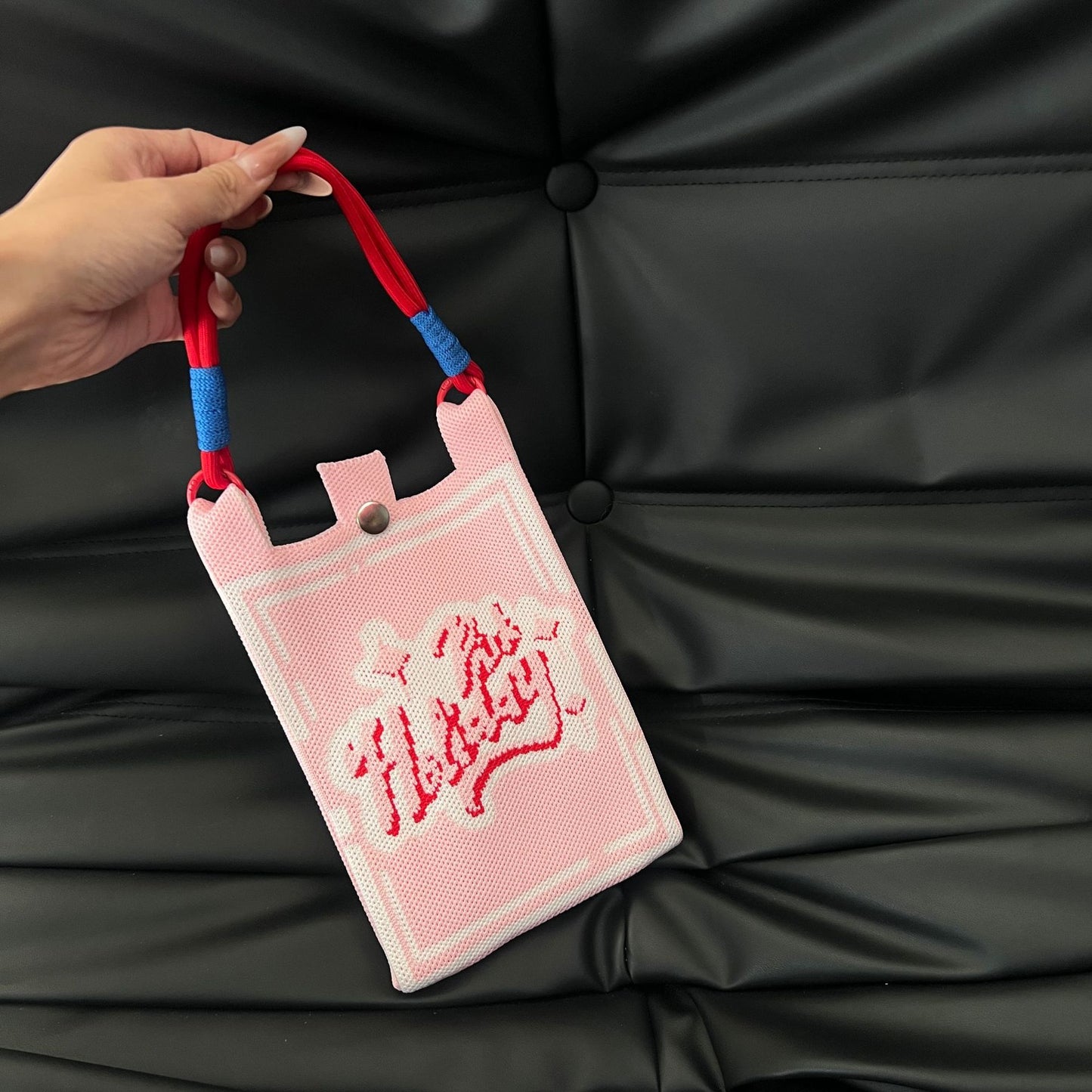 Cute Candy Color Phone Bag Korean Version Mini Knitted Bag Design Handheld Multi-use Cartoon Versatile Storage Bag Wholesale